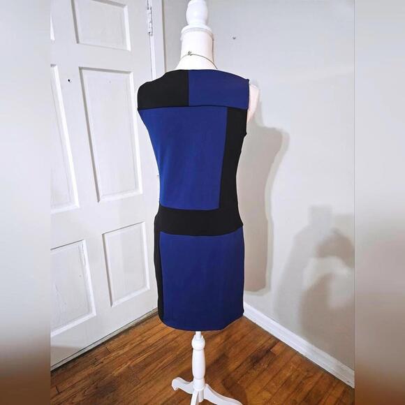 Enfocus Color Block Dress - Blue and Black Elegance - Picture 3 of 5